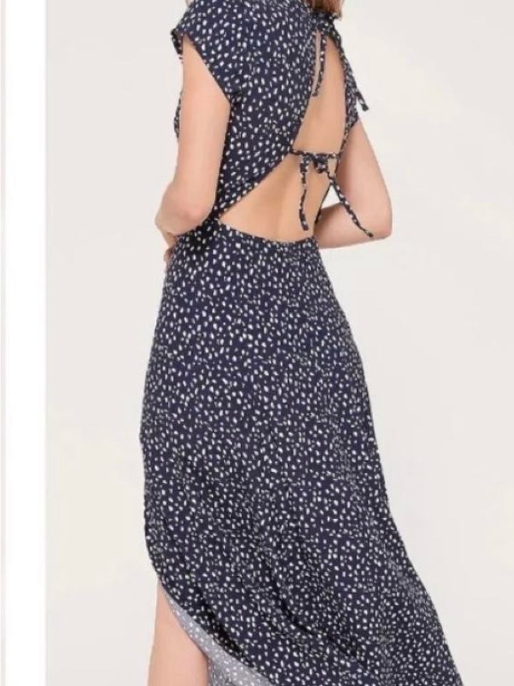 Summer Dress with Open Back and Side Slit